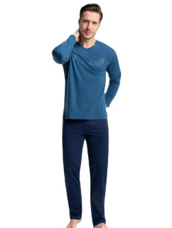Pánské pyžamo model 19019350 modré - Luna