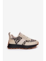 Dámské Sneakersy Na Platformě Panther  Béžové model 21691243 - VINCEZA