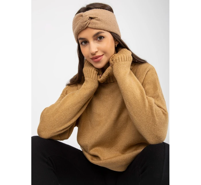 Sweter LC SW model 21755173 camelowy - FPrice Sweter LC SW model 21755173 camelowy - FPrice