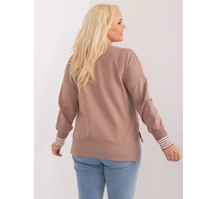 Bluzka RV BZ model 19755190 ciemny bezowy - FPrice Bluzka RV BZ model 19755190 ciemny bezowy - FPrice
