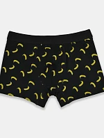 Pánske boxerky PREMIUM BB006-04 čierne so žltou - Noviti