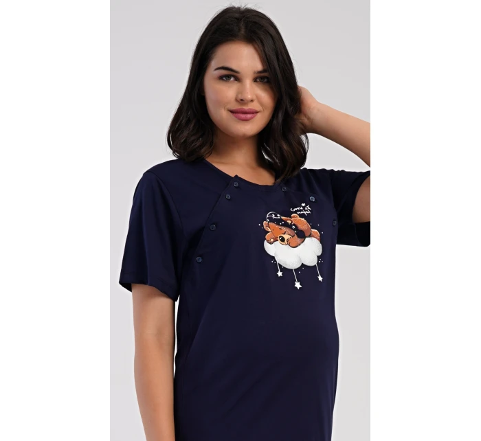 Dámská noční košile mateřská Méďa na model 21417120 - Vienetta Dámská noční košile mateřská Méďa na model 21417120 - Vienetta