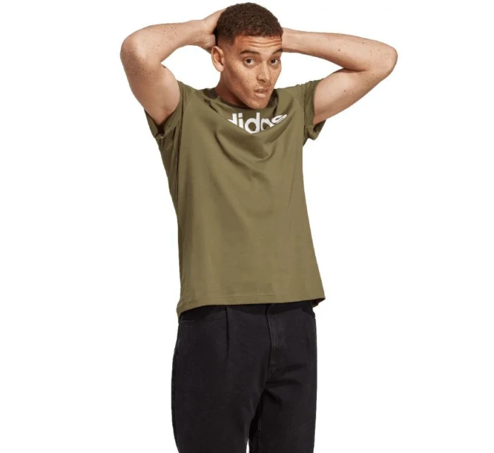 Tričko adidas Essentials Single Jersey s lineárnym vyšívaným logom M IC9280