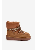 Dámské Sněhule Z Hladké Kůže S Šněrováním  Hnědé model 21674744 - D.Franklin