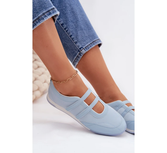 Sportovní dámské baleríny s pásky Modré Farvessa Sportovní dámské baleríny s pásky Modré Farvessa
