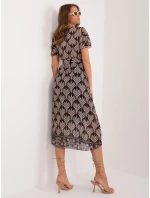 Šaty DHJ SK 11331 7.71 čierna a béžová