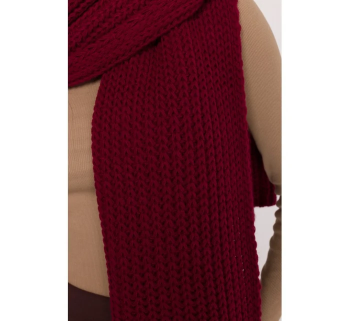 model 21417252 Žebrovaná šála bordó - Moe