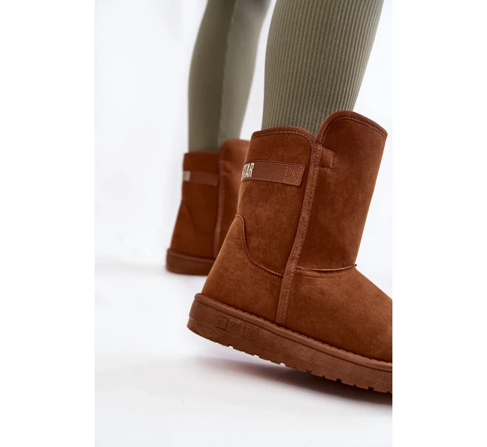 Dámské vysoké boty do sněhu Big Star KK274616 hnědé Dámské vysoké boty do sněhu Big Star KK274616 hnědé