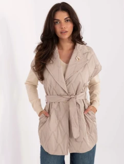 Dámska vesta béžová - Rue Paris