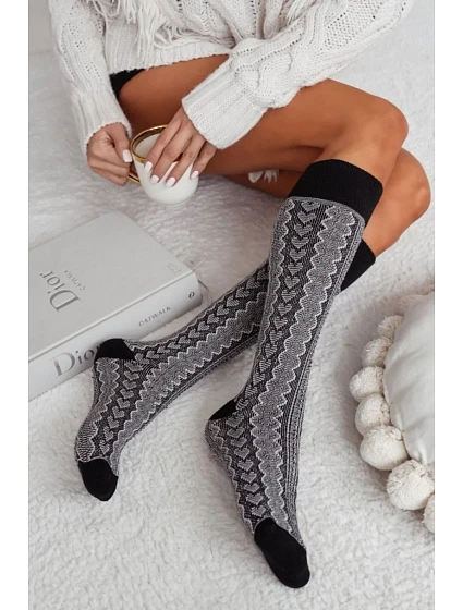 DÁMSKE PODKOLIENKY S AŽUROVÝMI SRDIEČKAMI 0330.003