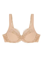 Dámska moderná čipkovaná+bavlnená podprsenka W02 - BROWN - svetlo béžová 00EP - TRIUMPH