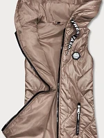 Dámska mikina s kapucňou tmavobéžová (B0129-12)