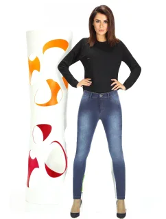 Dámske legíny Timea light blue - BAS BLEU