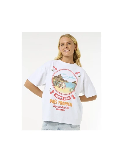 Tričko model 22235057 Heritage Tee, bílé - Rip Curl Tričko model 22235057 Heritage Tee, bílé - Rip Curl