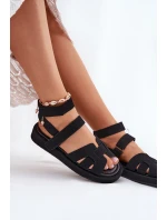 Sandały Damskie Z Rzepami Czarne Uvissa Sandały Damskie Z Rzepami Czarne Uvissa