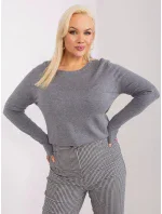 Sweter PM SW PM model 19319149 ciemny szary - FPrice Sweter PM SW PM model 19319149 ciemny szary - FPrice