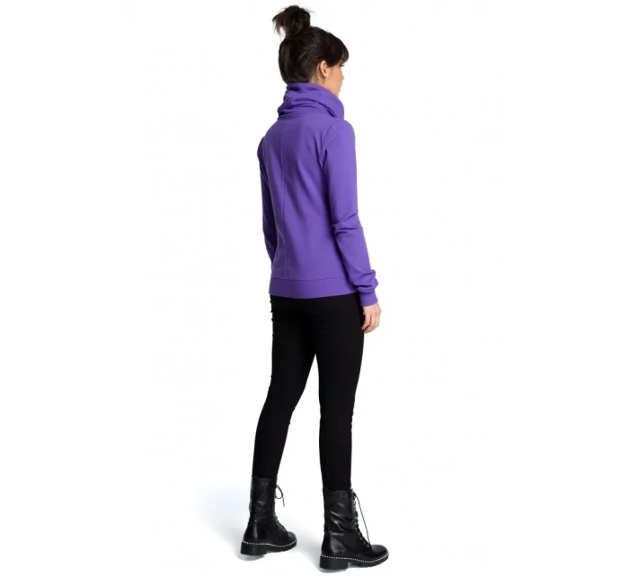 model 18001783 Mikina s kapucí na zip fialová - BeWear