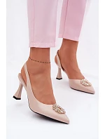 Sandále na podpätku model 226502 Krok vo veľkom štýle