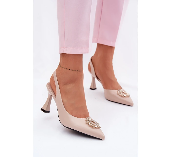 Sandále na podpätku model 226502 Krok vo veľkom štýle