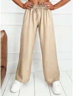 Dámske široké nohavice MADDIE dark beige FashionStreet UY1833 Dámske široké nohavice MADDIE dark beige FashionStreet UY1833