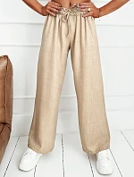 Dámske široké nohavice MADDIE dark beige FashionStreet UY1833
