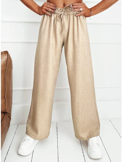 Dámske široké nohavice MADDIE dark beige FashionStreet UY1833 Dámske široké nohavice MADDIE dark beige FashionStreet UY1833