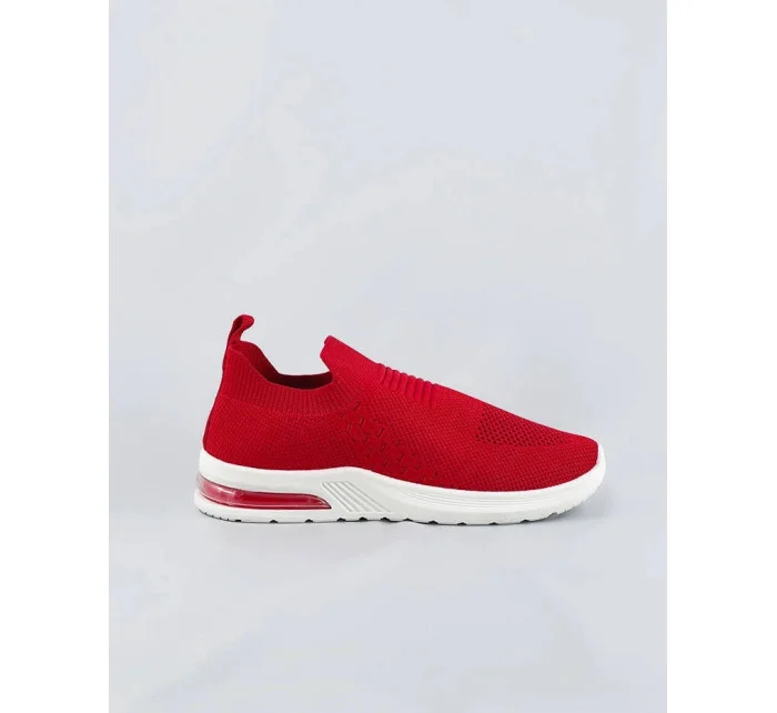 Červené dámske nazúvacie športové topánky (LDH886)