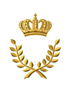 rám pre výšivku monogramu koruny a vavrínu