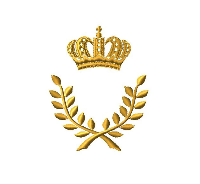 rám pre výšivku monogramu koruny a vavrínu