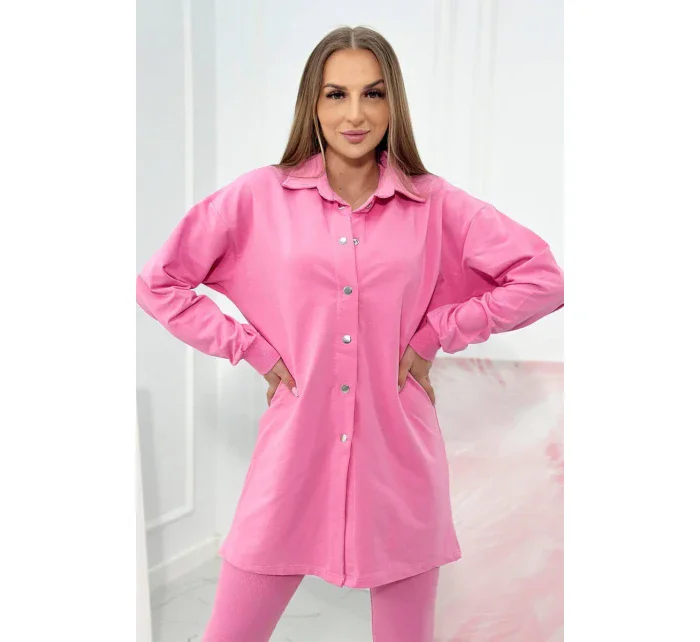 3dielny set blúzka, top a legíny svetlo ružová 3dielny set blúzka, top a legíny svetlo ružová