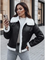 Dámská kožená bunda s ovčí kůží Dstreet černá model 21995440 - FashionStreet