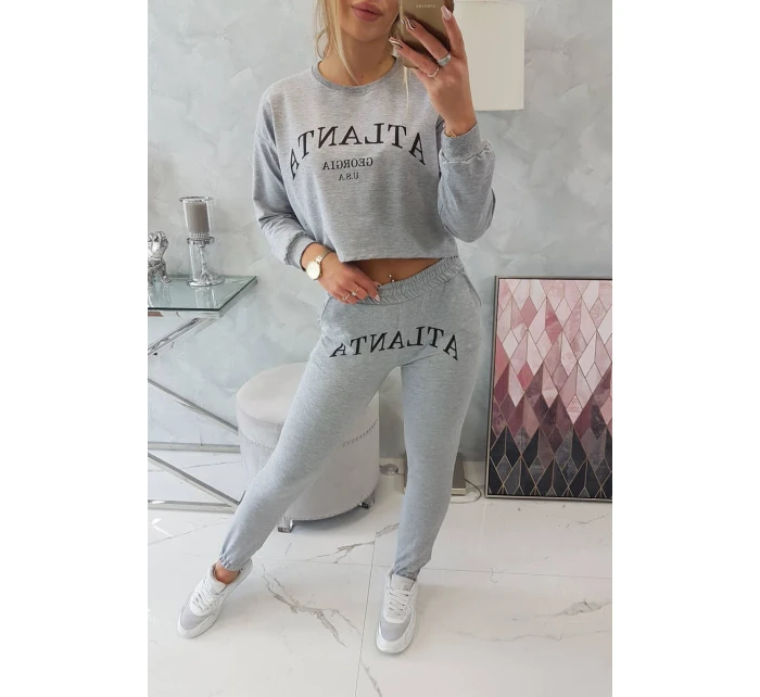 Atlanta šedá sada s potlačou Atlanta šedá sada s potlačou