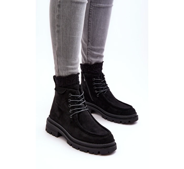 Damskie Botki Trapery Na Suwak Czarne Apolosi Damskie Botki Trapery Na Suwak Czarne Apolosi