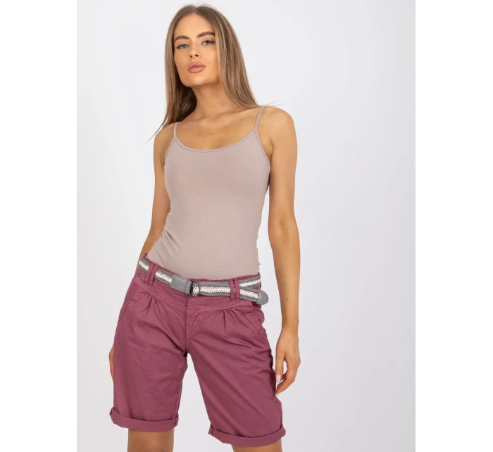 Šortky D63990Z63080Z tmavoružové