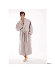 Unisex župan Tampa s kapucňou 3959 sv. hnedý - Vestis