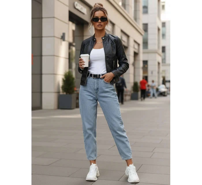 Dámska kožená bunda TIFANNY black FashionStreet TY4548
