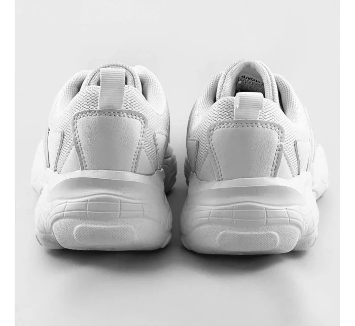 Biele dámske šnurovacie športové topánky (AW100001-02)