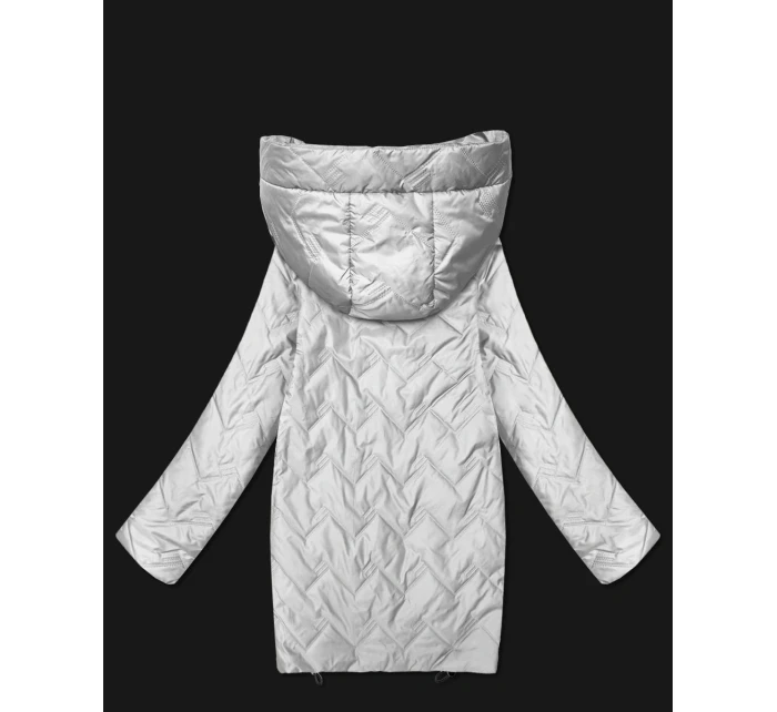 Dámska ľahká prešívaná bunda s kapucňou Goodlookin light beige (B8588-9)