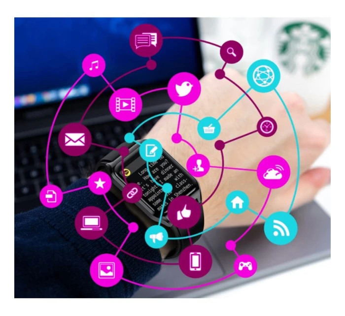 Chytré hodinky Black model 21804959 - RUBICON Chytré hodinky Black model 21804959 - RUBICON