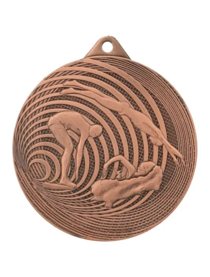 OCEĽOVÁ PLAVECKÁ MEDAILA FI 70 MMC3074 - BRONZOVÁ