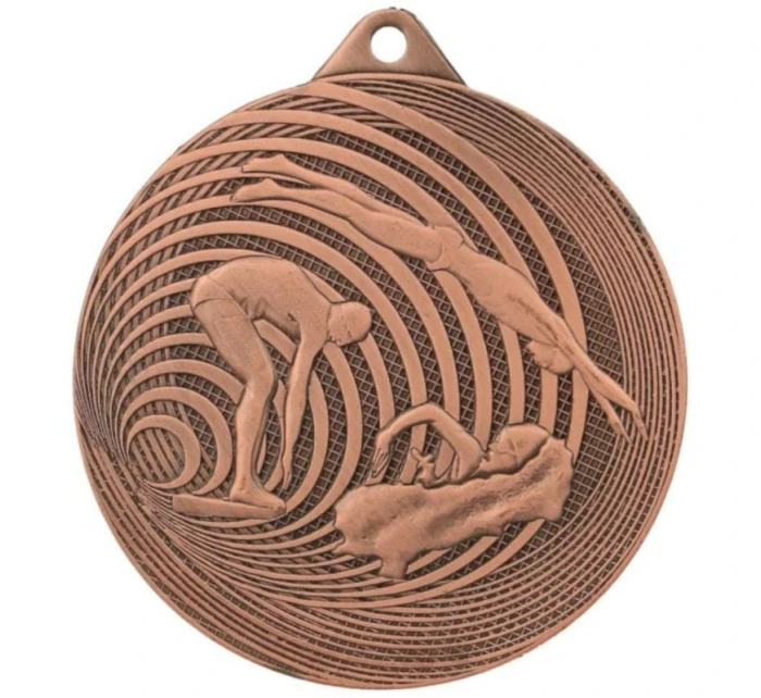 OCEĽOVÁ PLAVECKÁ MEDAILA FI 70 MMC3074 - BRONZOVÁ