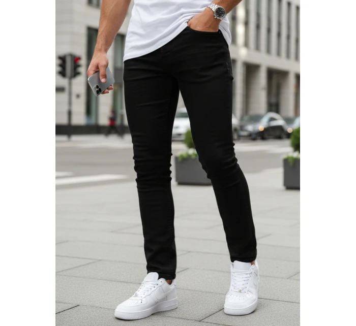 Pánske džínsy slim fit čierne FashionStreet UX4482