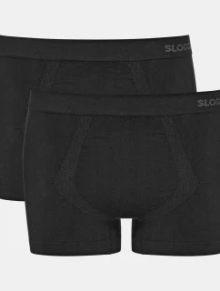Pánske boxerky GO Smooth Short 2P - BLACK - čierna 0004 - SLOGGI