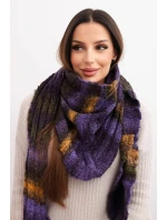 Dámsky vlnený komínový šál KN20 fialový