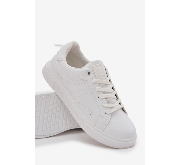 Trampki Sneakersy Męskie Z Eko Skóry Big Star OO174118 Białe