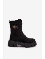 Zateplené workery dámské s ozdobou černé model 21708935 - Boto Zateplené workery dámské s ozdobou černé model 21708935 - Boto