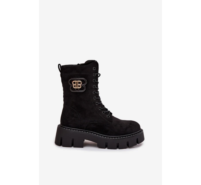 Zateplené workery dámské s ozdobou černé model 21708935 - Boto Zateplené workery dámské s ozdobou černé model 21708935 - Boto