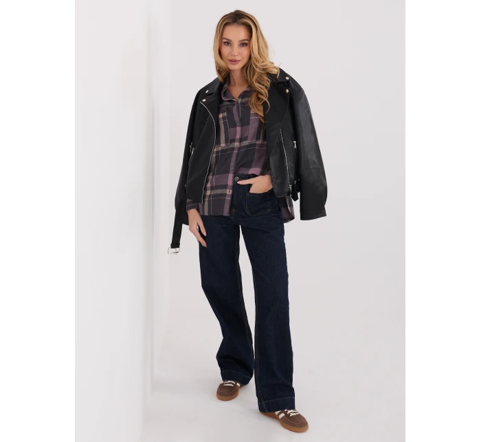 Košeľa D71720Z11085B sivá ružová Košeľa D71720Z11085B sivá ružová