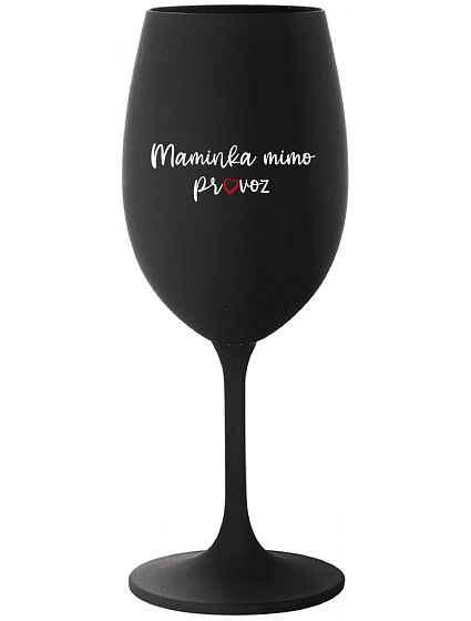 MAMA MIMO OBJEDNÁVKU - čierny pohár na víno 350 ml
