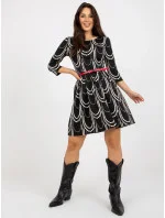 Dámské šaty LK SK model 20190964 Černá s bílou - FPrice